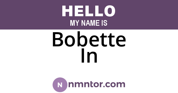 Bobette In