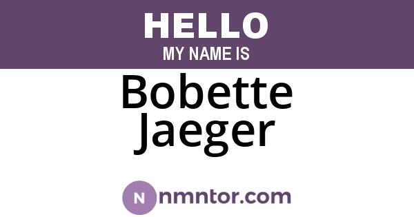 Bobette Jaeger