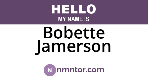 Bobette Jamerson