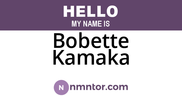 Bobette Kamaka
