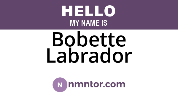Bobette Labrador