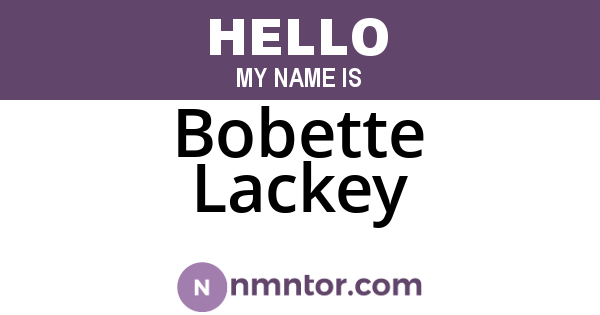 Bobette Lackey