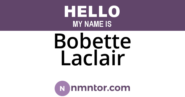 Bobette Laclair