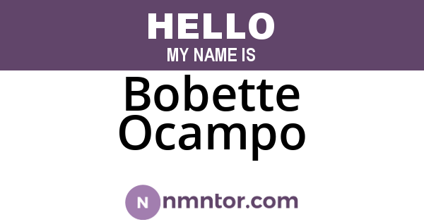 Bobette Ocampo