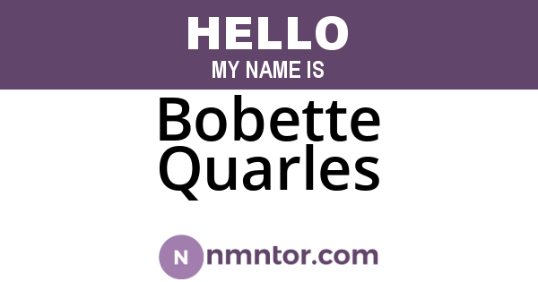 Bobette Quarles