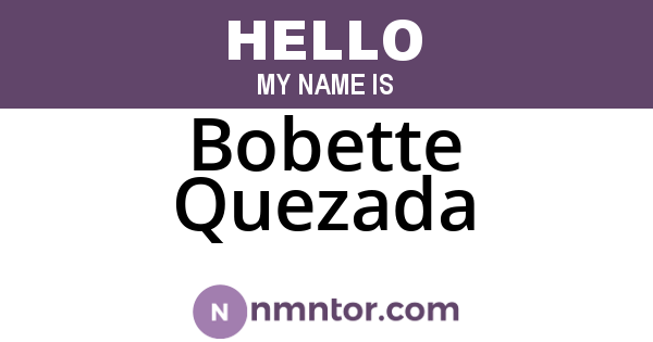 Bobette Quezada