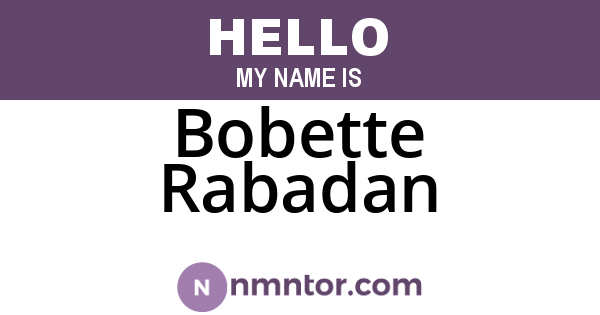 Bobette Rabadan