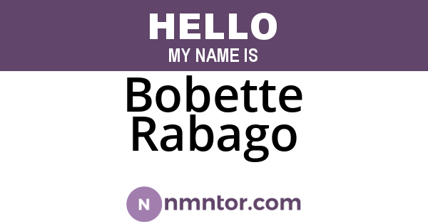 Bobette Rabago