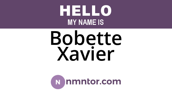 Bobette Xavier