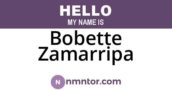 Bobette Zamarripa
