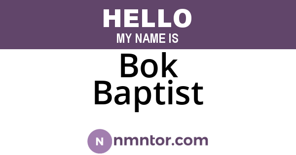 Bok Baptist