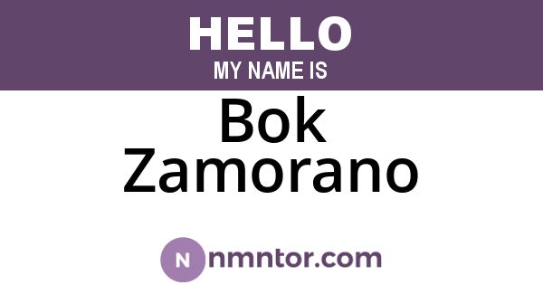 Bok Zamorano