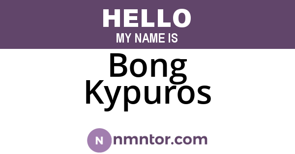 Bong Kypuros
