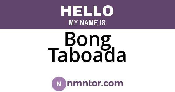 Bong Taboada