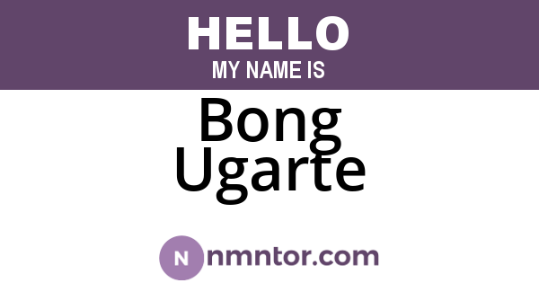 Bong Ugarte