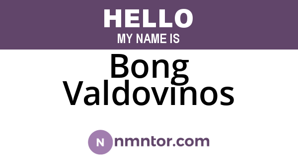 Bong Valdovinos