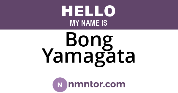 Bong Yamagata