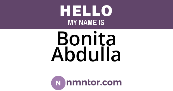 Bonita Abdulla