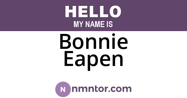 Bonnie Eapen