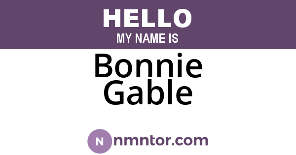 Bonnie Gable