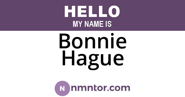 Bonnie Hague