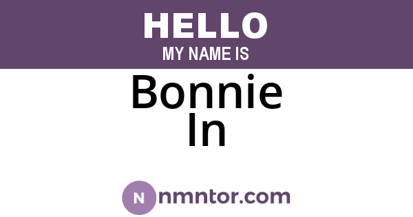 Bonnie In