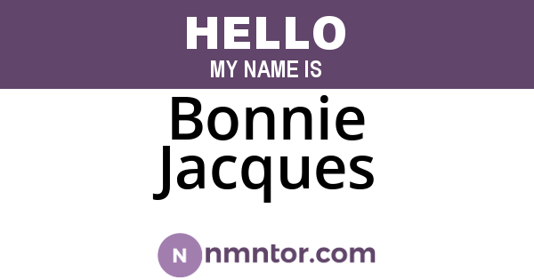 Bonnie Jacques