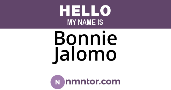 Bonnie Jalomo