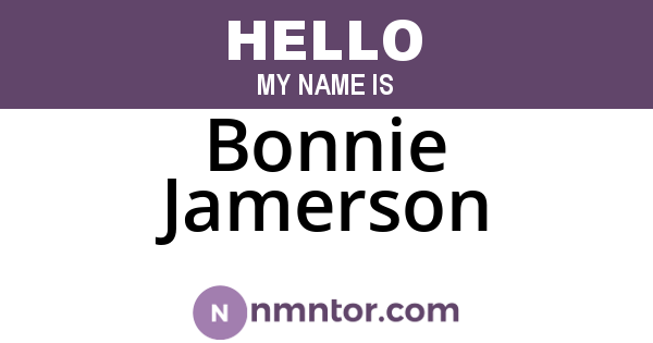 Bonnie Jamerson