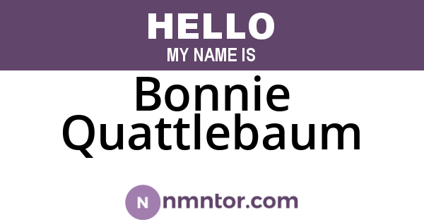 Bonnie Quattlebaum