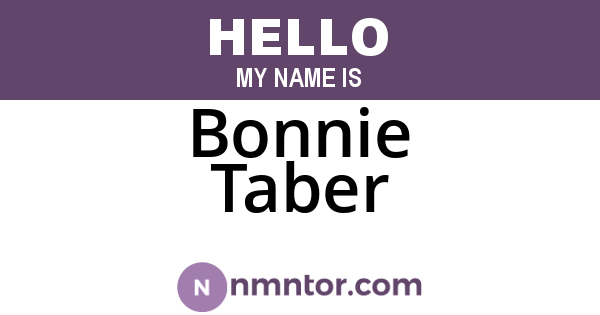 Bonnie Taber