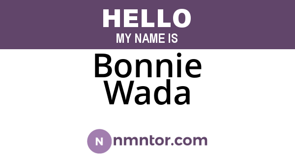 Bonnie Wada