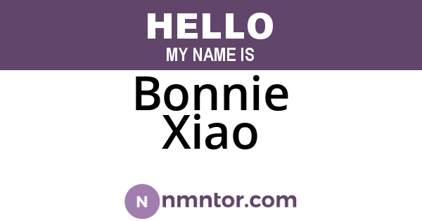 Bonnie Xiao