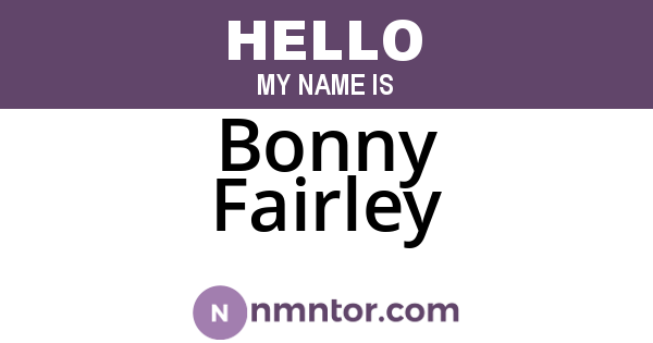 Bonny Fairley