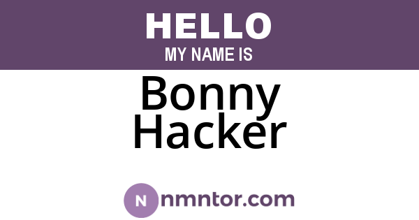 Bonny Hacker