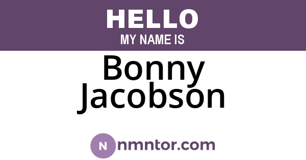 Bonny Jacobson
