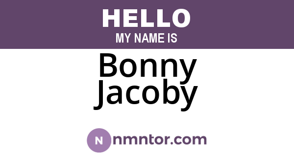 Bonny Jacoby