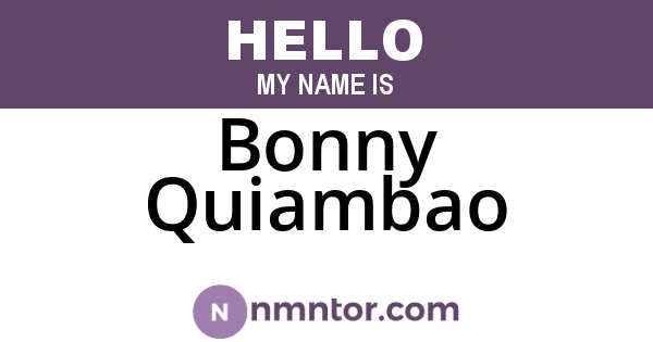 Bonny Quiambao