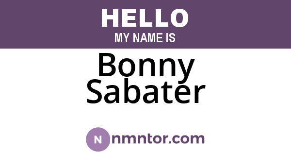 Bonny Sabater