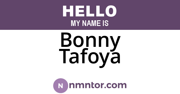 Bonny Tafoya