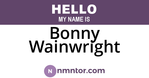 Bonny Wainwright