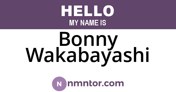 Bonny Wakabayashi