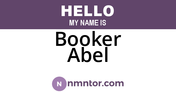 Booker Abel