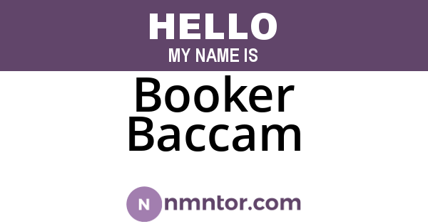 Booker Baccam