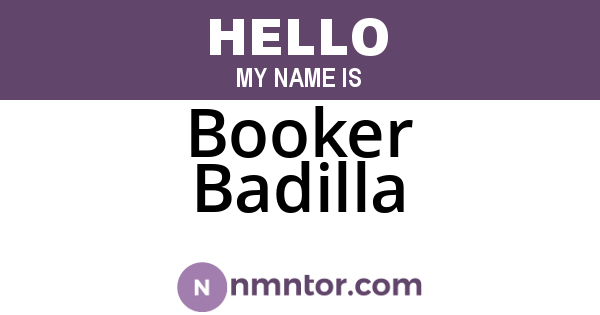Booker Badilla