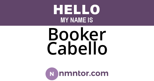 Booker Cabello