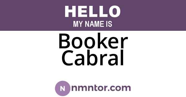 Booker Cabral