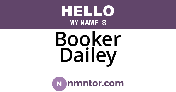 Booker Dailey
