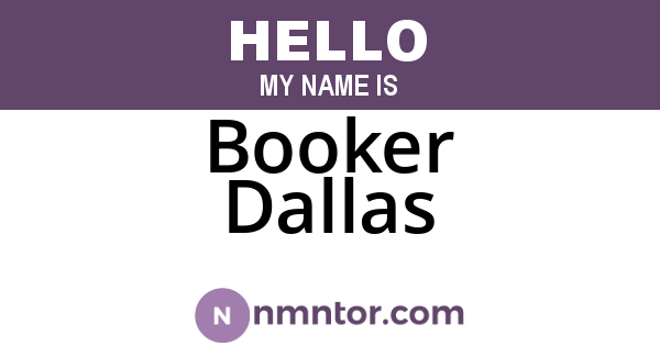 Booker Dallas