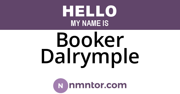 Booker Dalrymple